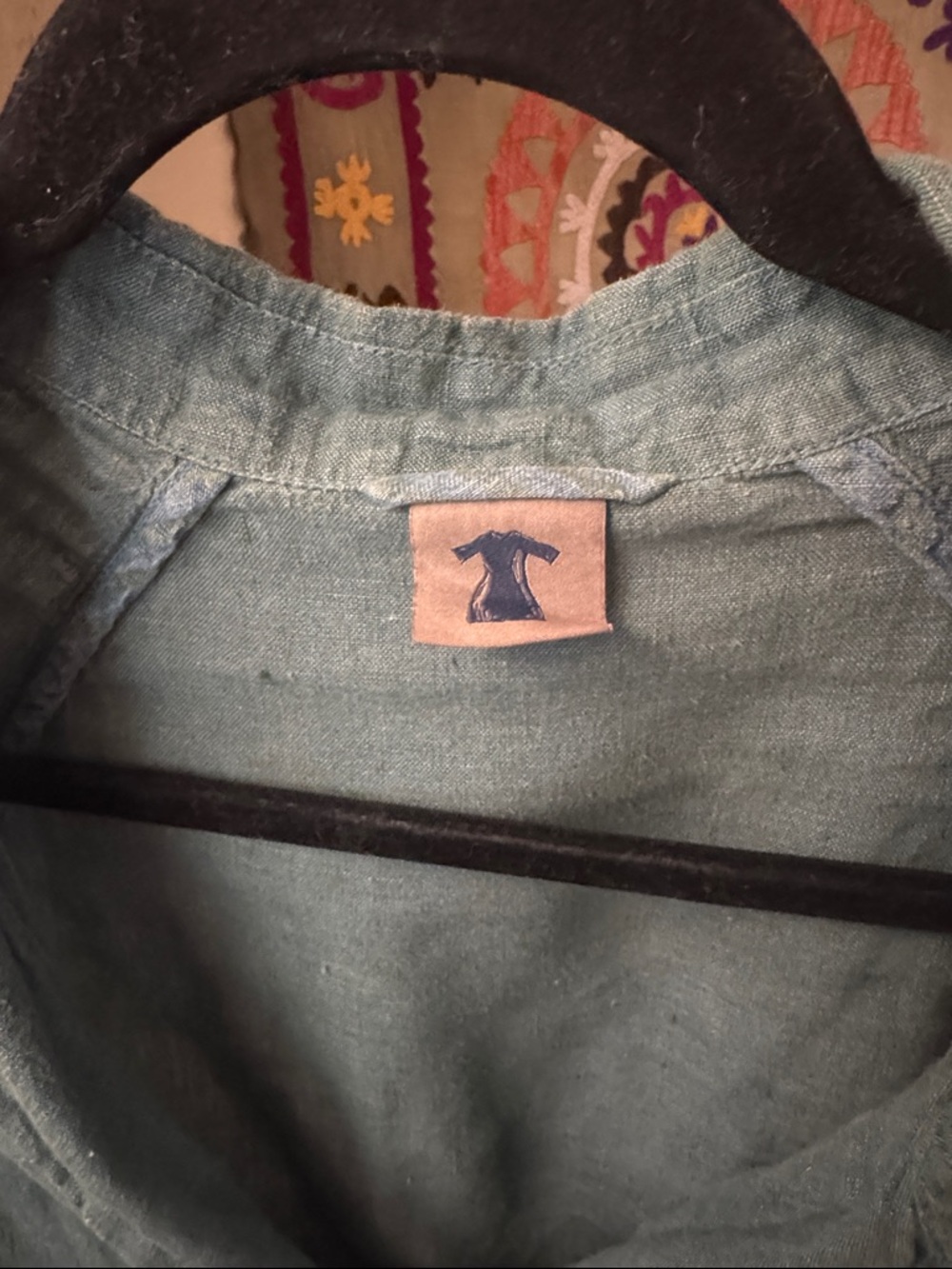 Washed Teal Button-Front Jean Jacket - Picture 2 of 4